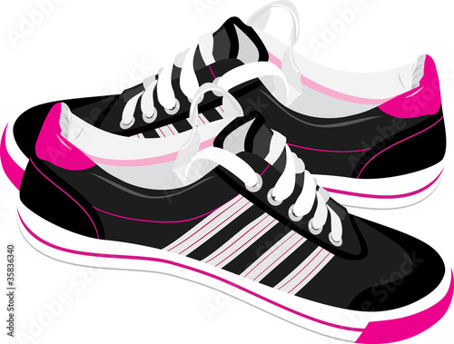 Pair of black sneakers