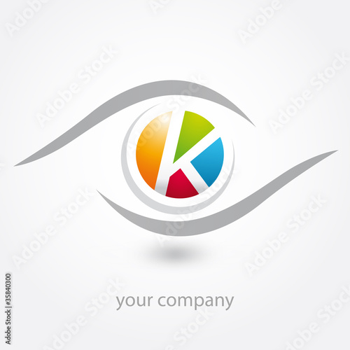 logo oeil, logo k