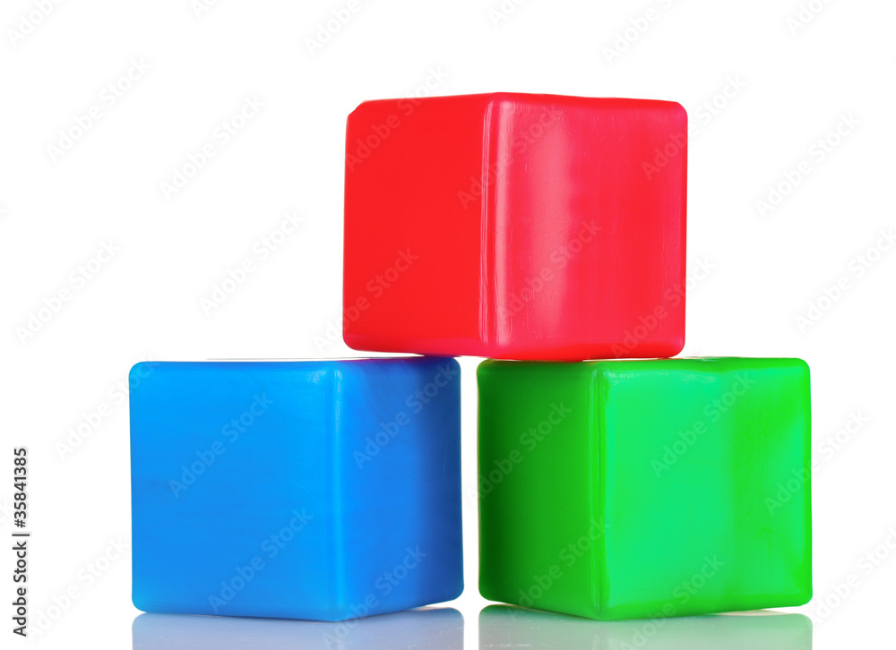 bright blocks isolated on white bright blocks isolated on white