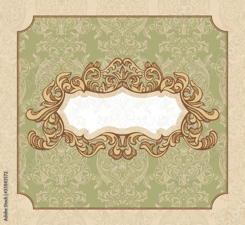 floral vintage frame