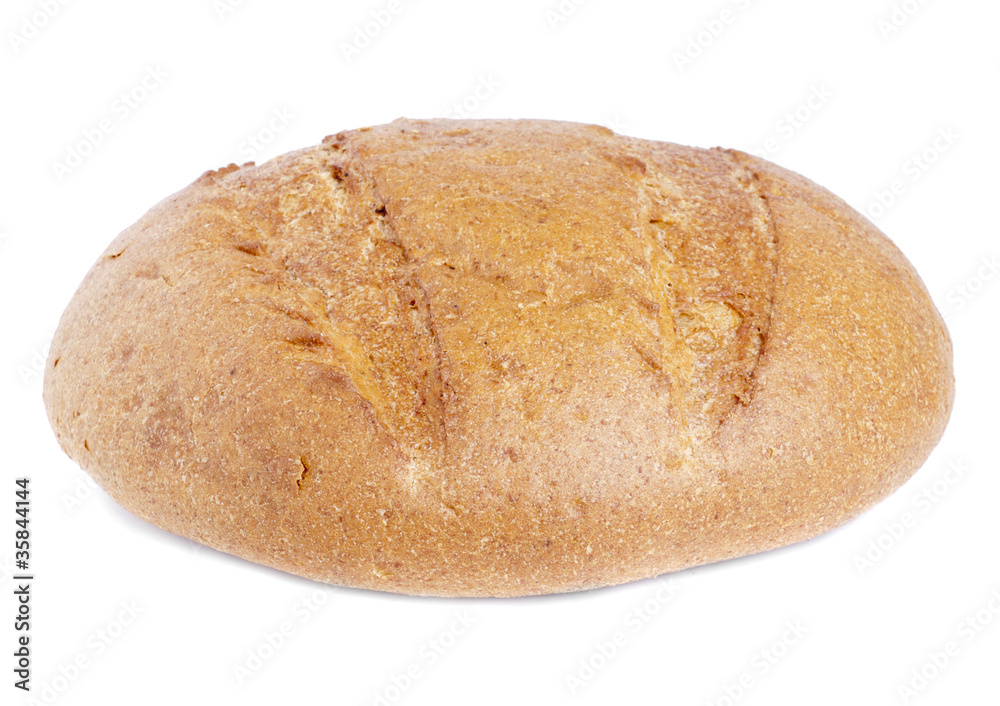White bread loaf isolated on white background White bread loaf isolated on white background