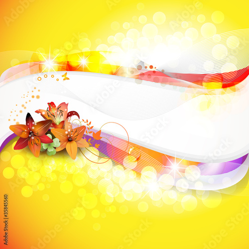 Colorful background with flowers