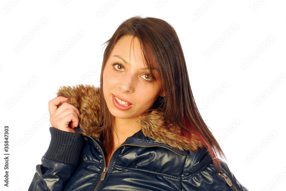 Beautiful woman in winter clothing Beautiful woman in winter clothing