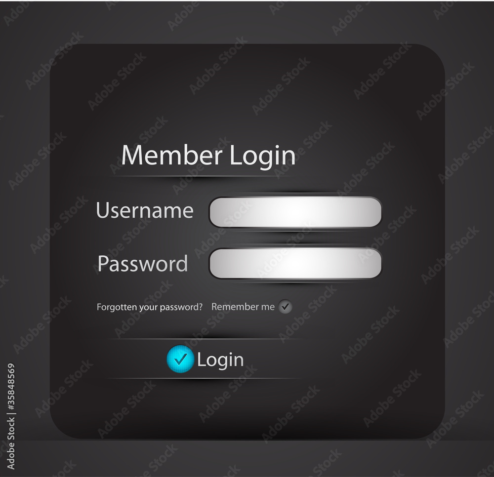 Vector login page Vector login page