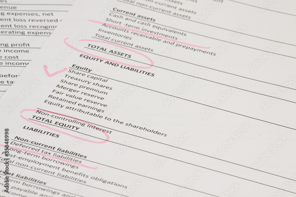 Obraz premium Financiall documents