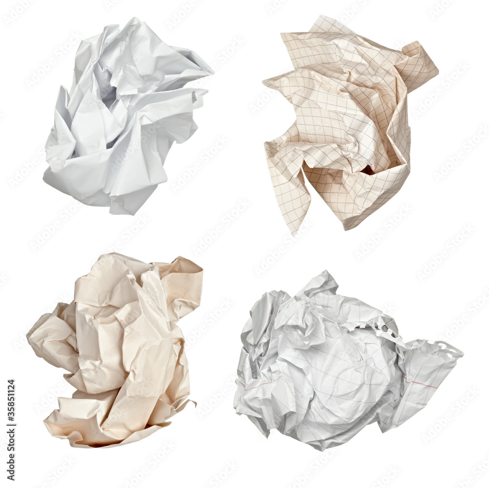 Obraz premium paper ball crumpled garbage frustration