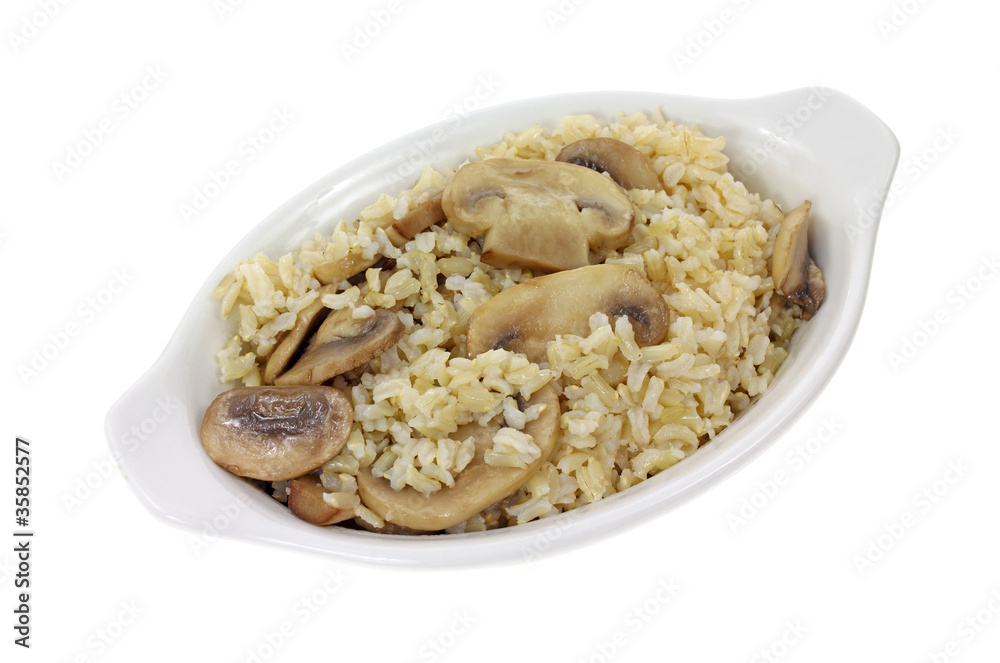 Mushroom and brown rice Mushroom and brown rice