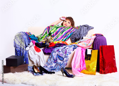 shopaholic woman