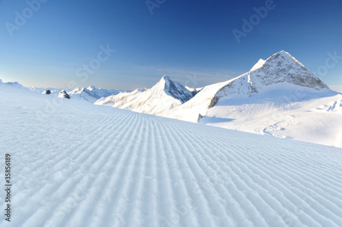 fresh ski track at Hintertux photo