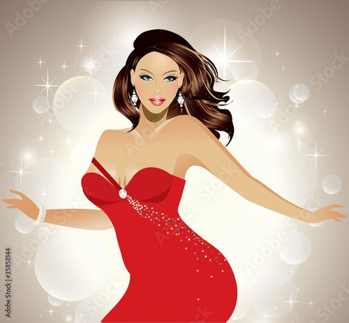 Beautiful Fashion Woman Dancing