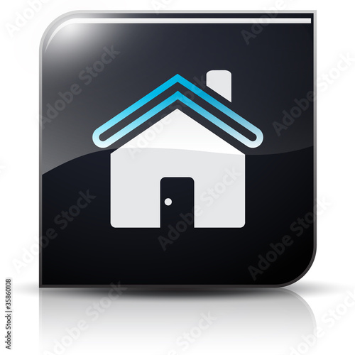 Symbole glossy vectoriel maison accueil