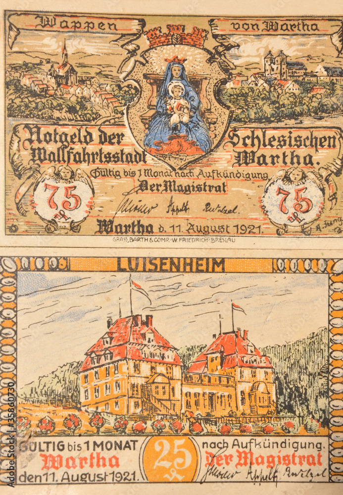 Naklejka premium Notgeld-Inflation 1921