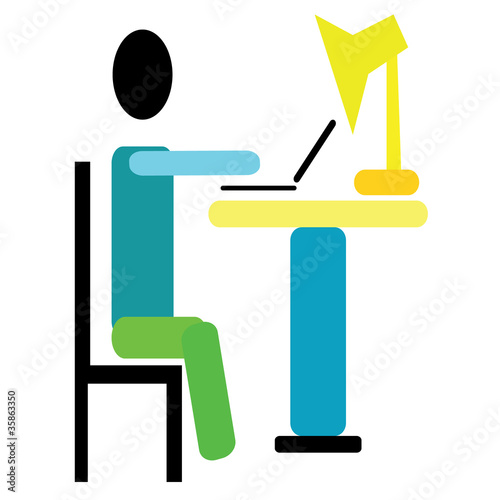 man sitting at the table