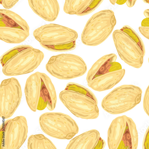 Pistachios. Seamless background.