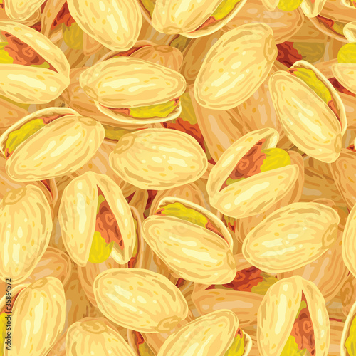 Pistachios. Seamless background.