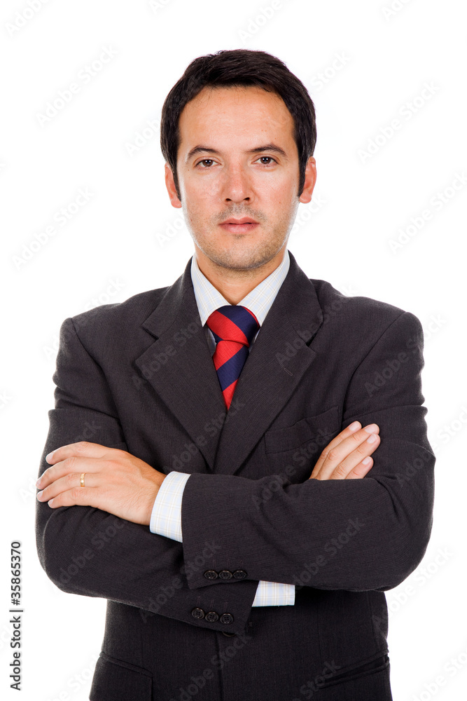 Young business man portrait, isolated on white Young business man portrait, isolated on white