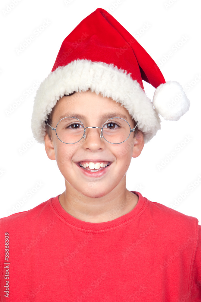 Adorable child with Santa Hat Adorable child with Santa Hat