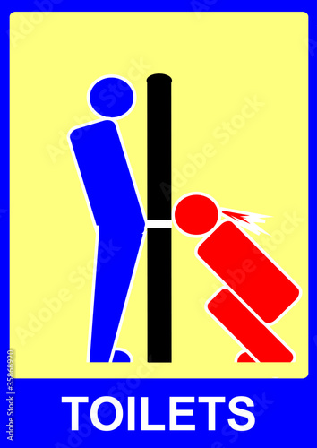 Glory hole toilet sign