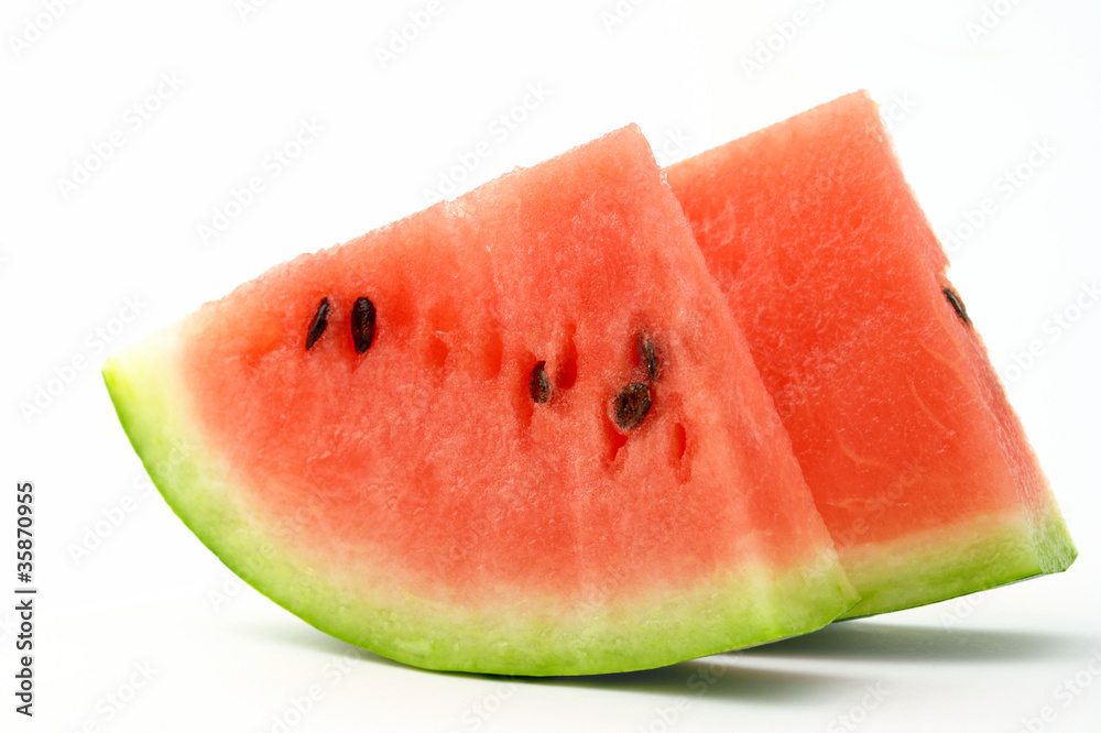 slice of watermelon on white background isolated slice of watermelon on white background isolated