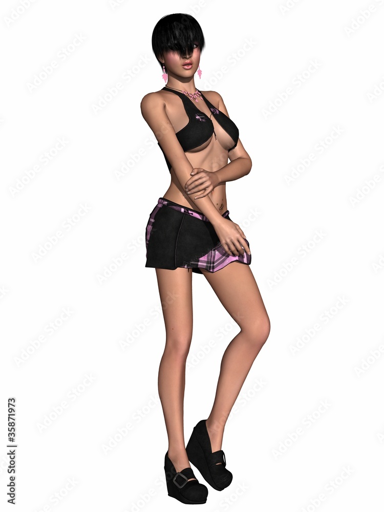 Beauty woman with sexy clothing Beauty woman with sexy clothing