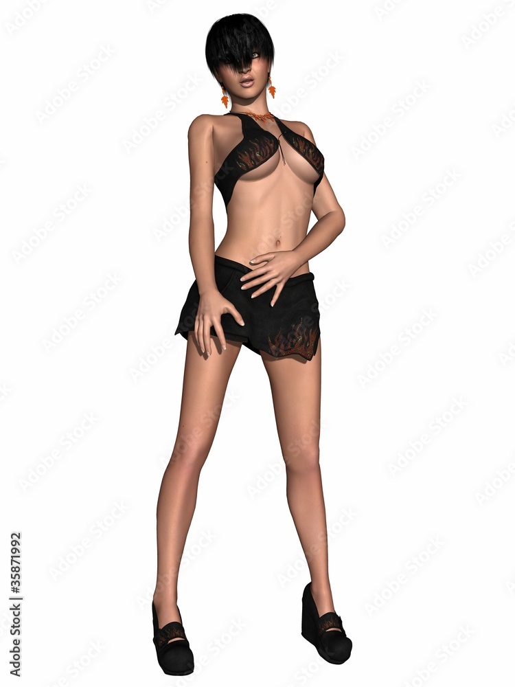 Beauty woman with sexy clothing Beauty woman with sexy clothing