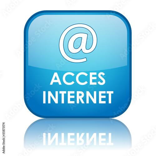 Bouton Web "ACCES INTERNET" (connexion se connecter haut débit)