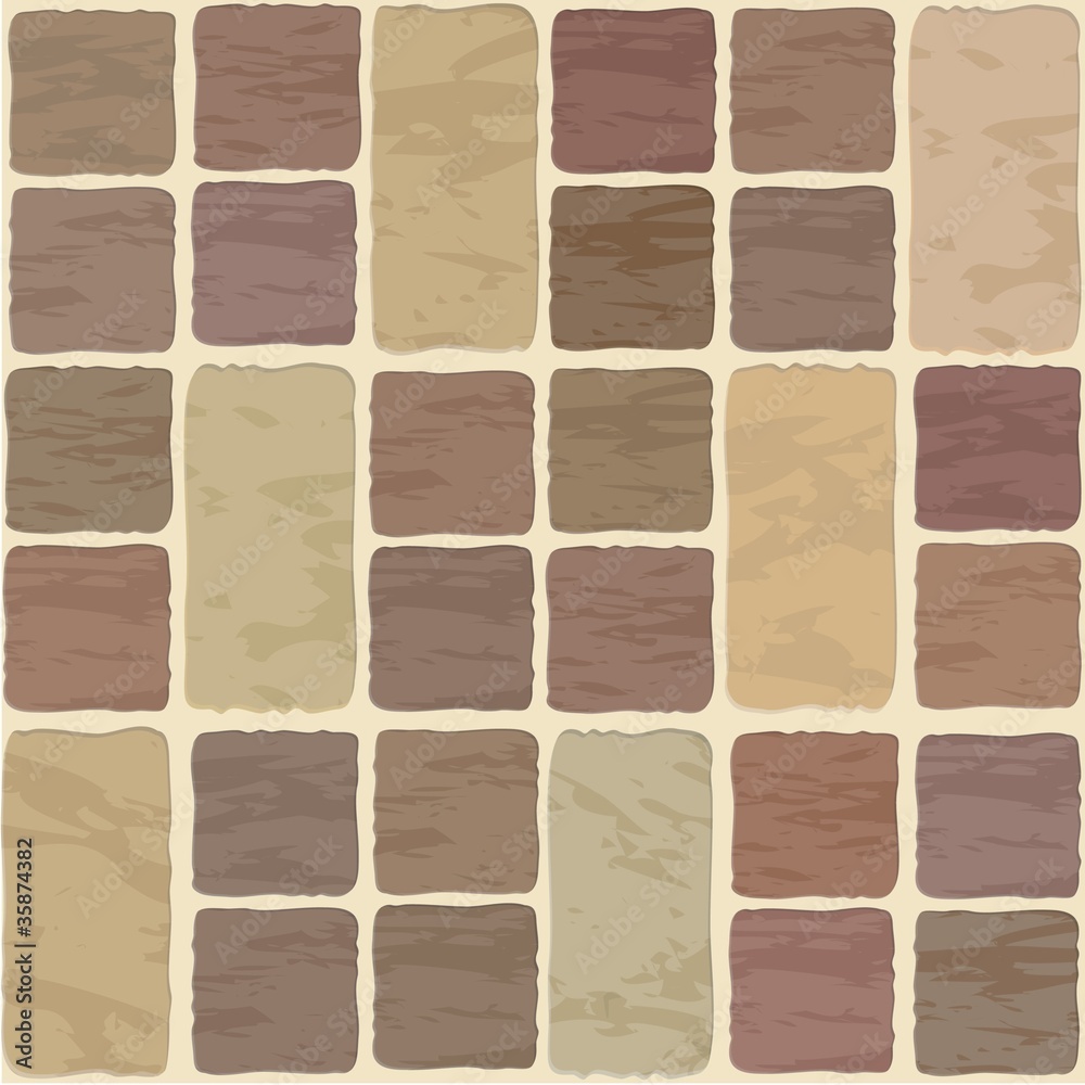 Seamless texture of different colors stonewall tile