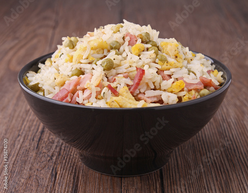 Konstfotografi fried rice/ riz cantonnais