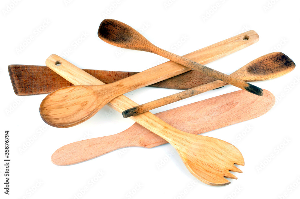 Ustensiles de cuisine en bois Stock Photo | Adobe Stock