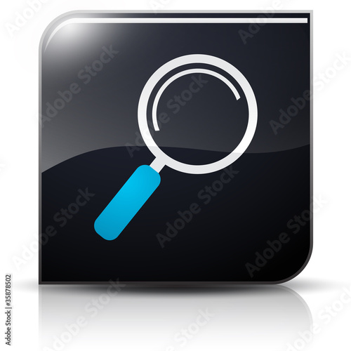 Symbole glossy vectoriel loupe recherche