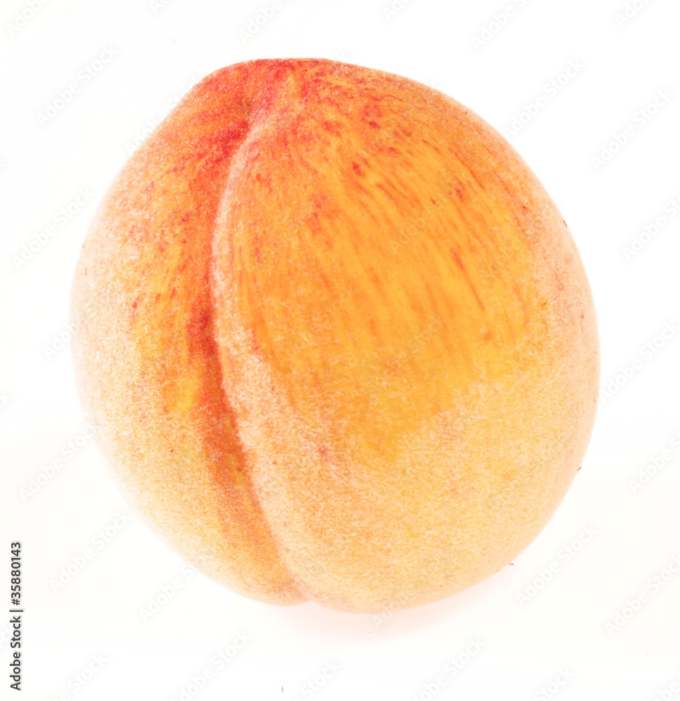 Fototapeta premium Hairy peach on white background