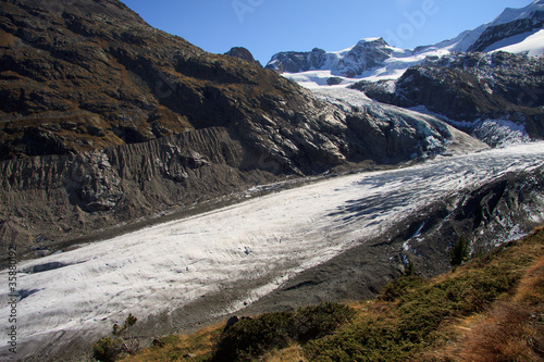 ghiacciaio del Morteratsch e Piz Cambrena