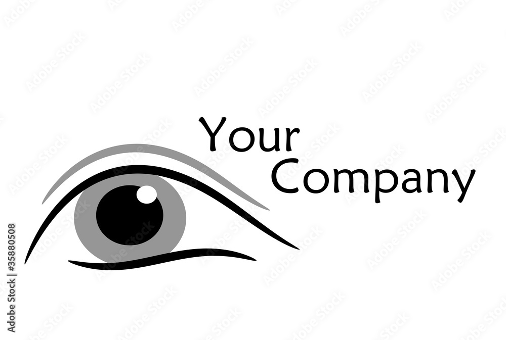 Logo with grey eye
