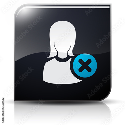 Symbole glossy vectoriel profil supprimer contact photo