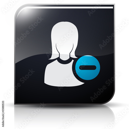 Symbole glossy vectoriel profil supprimer contact photo