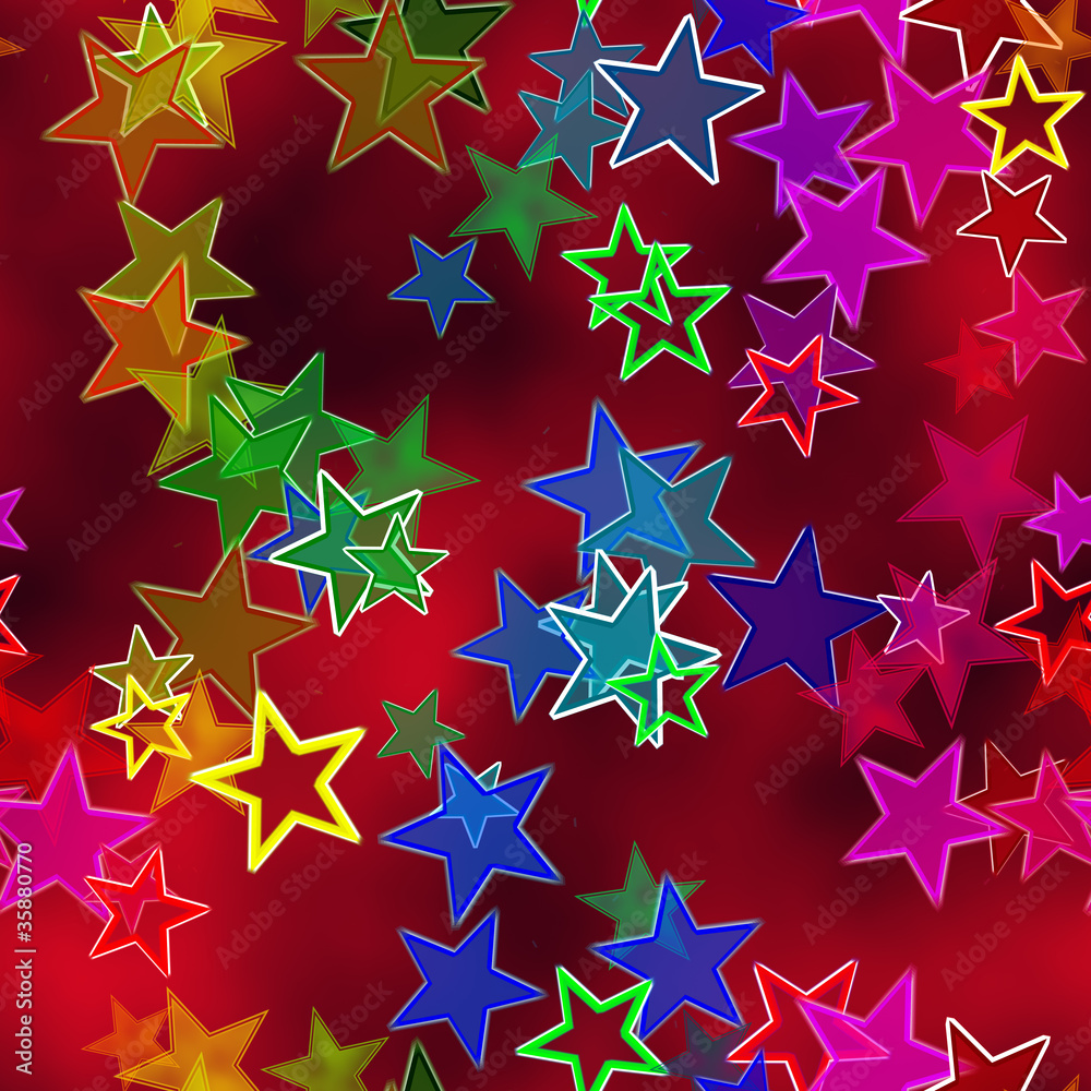 Obraz premium Background with multicolor stars. Seamless pattern.