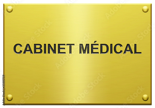Cuadro en lienzo "Cabinet Médical" Plaque Gravée