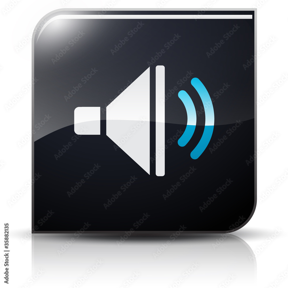 Symbole glossy vectoriel volume musique Symbole glossy vectoriel volume musique