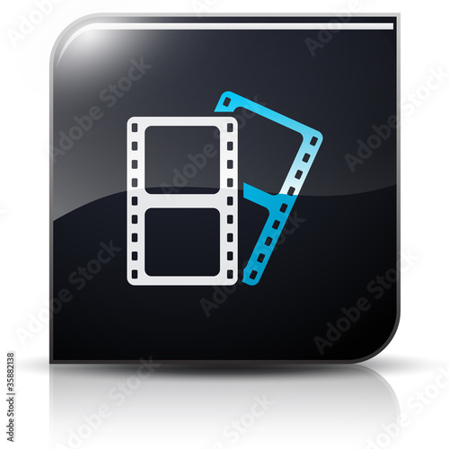 Symbole glossy vectoriel pellicule film cinéma