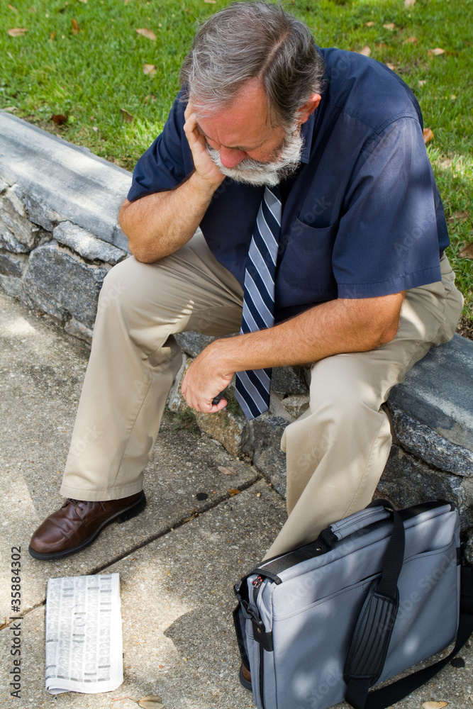 Obraz premium Unemployed Office Worker