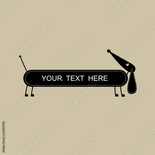 Funny dog, frame with place for your text