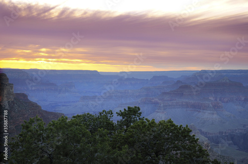 Sunset over Grand Canyon Arizona USA