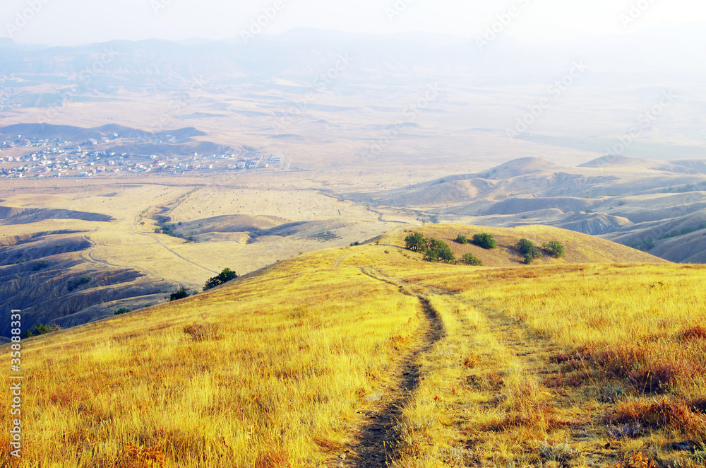 path on mountain meadow
