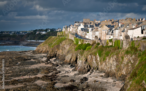 Houses on the edge in Granville, France