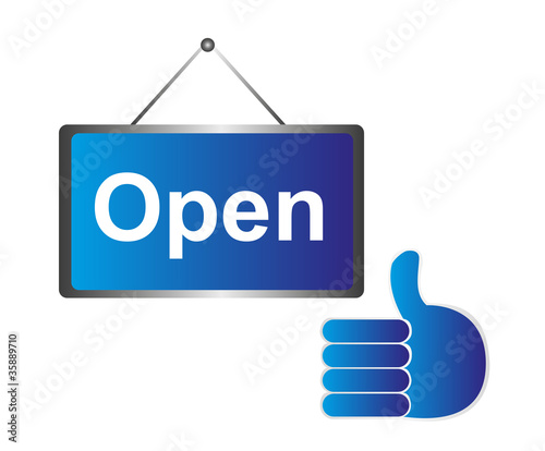 open sign
