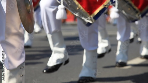 navy soldier and snare drum band passed ceremony