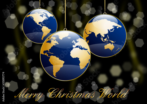 Christmas in the world # Vector