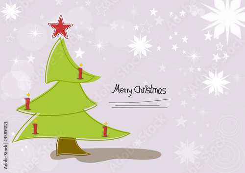 Wehnachtskarte mit Tannenbaum
