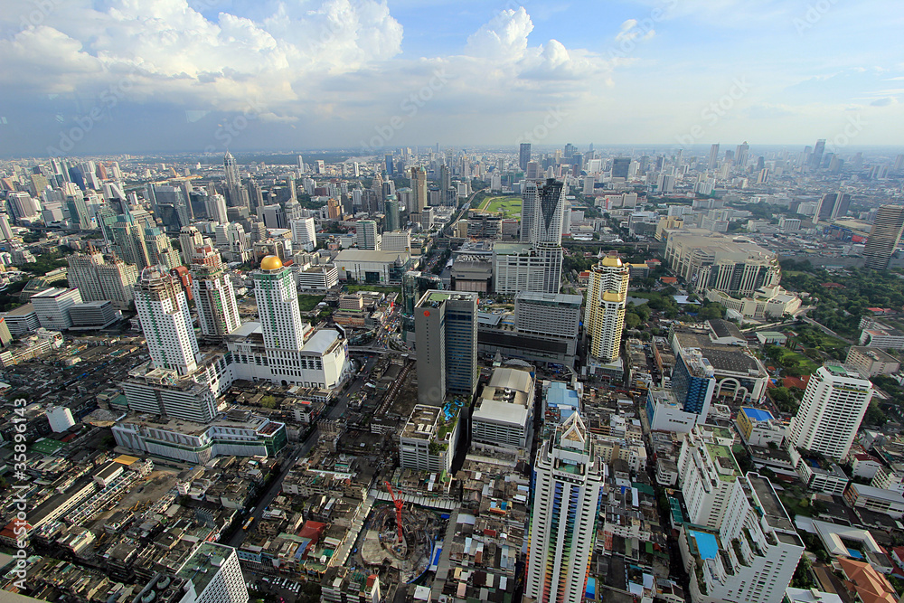 Fototapeta premium Vue aérienne de Bangkok
