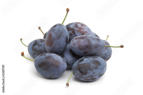 Whole fresh Damson plums